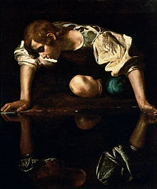 Narcissus by Caravaggio 1590